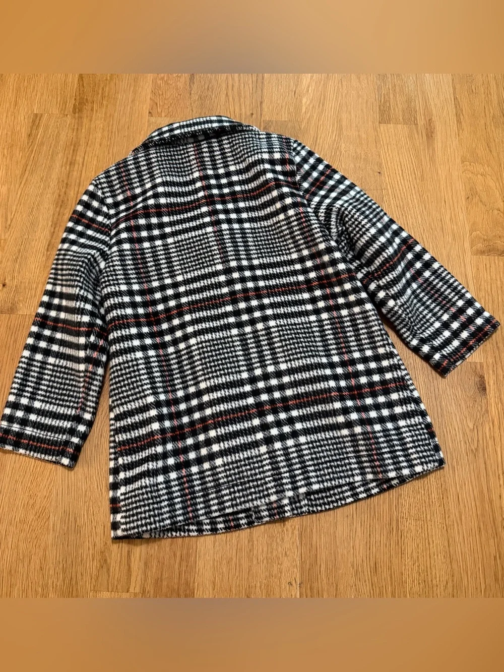 Old Navy 3T Black Menswear Plaid Coat